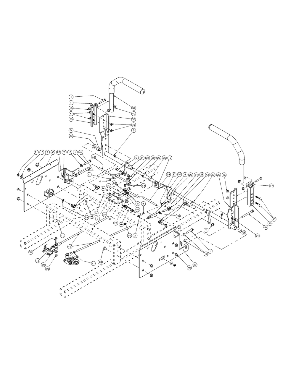 Control Assembly Diagram and Parts List for M60-KW LC-53AJ8CTX750-29HP-DFI-LC Cub Cadet Lawn Tractor